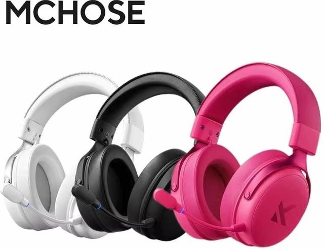 MCHOSE V9pro E-Sports Gaming Headset mit 7.1-Kanal Surround Sound und Mikrofon, Tri-Mode Bluetooth, Schwarz - Bild 1