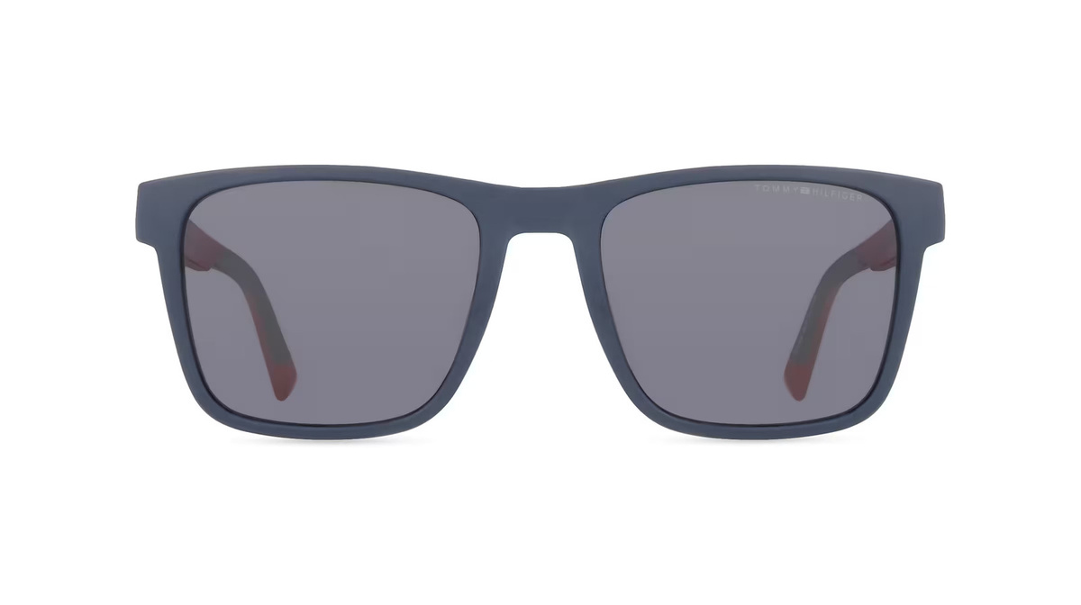 Tommy Hilfiger TH 2144/S Sonnenbrille Vollrand, Eckig, Kunststoff, Blau, Grau, Herren - Bild 1