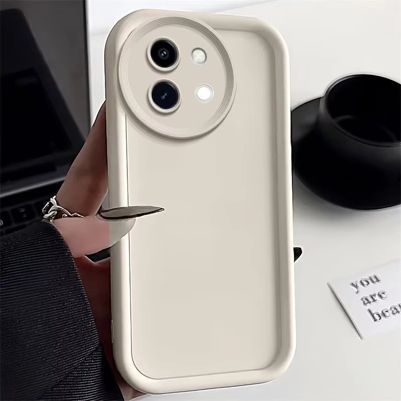 Stoßfeste Schutzhülle für Vivo Y38 Y29 Y29S Y04 Y39 5G Y28 4G Y03 mit matter Rückseite in Weiß - Bild 2