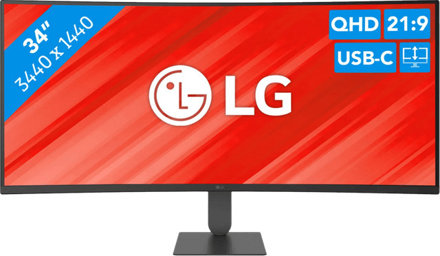 LG UltraWide 34U640B-B Monitor mit 34 Zoll VA-Panel, QHD 1440p Auflösung, Schwarz - Bild 1