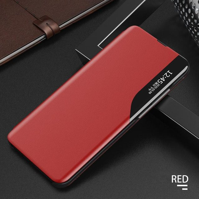 Business Side Smart Window View Magnetische Leder-Klapphülle für Samsung Galaxy S26 Ultra S25 S24 S23 Plus FE in Rot - Bild 1
