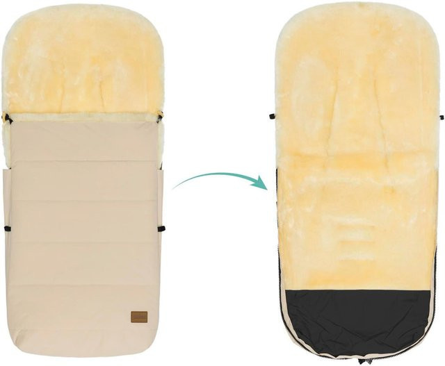 Babycab Winterfußsack Lille aus Lammfell für Kinderwagen und Buggy in Beige - Bild 1