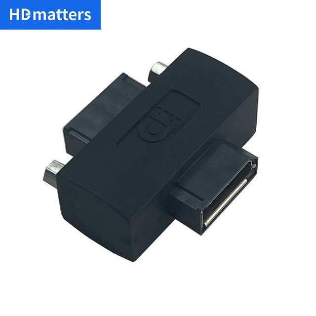 HDmatters DisplayPort Gender Changer Adapter Buchse auf Buchse in Schwarz für 4K 60Hz passiv - Bild 1