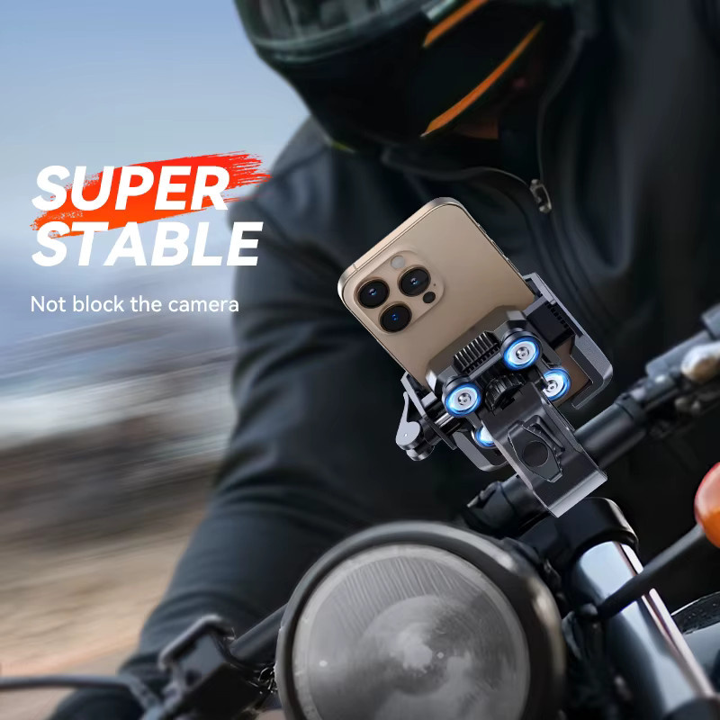 Joyroom Fahrrad-Handyhalterung und Motorrad-Telefonhalterung, stoßfest mit 360 Grad Sicht, Farbe: Schwarz, passend für Smartphones von 4,7 bis 7 Zoll - Bild 2