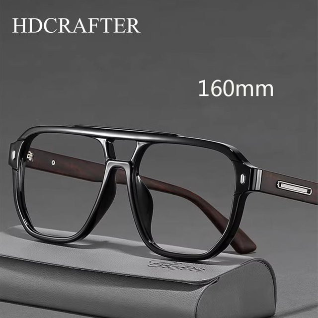 HDCRAFTER Korrektionsbrille, Quadratisch, Herren, Vollrand, TR90, Schwarz - Bild 1