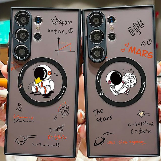 Astronaut Magnetisches Lade-Eisenring-Gehäuse für Samsung Galaxy S26 S25 S24 S23 Ultra Plus S25 FE Edge S22 Stoßfeste Schutzhülle - Bild 1