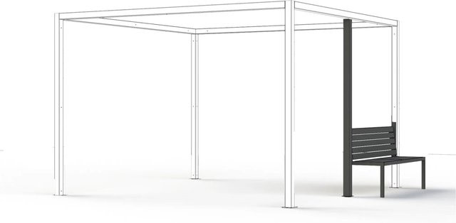 Siena Garden Gartenbank für 2 Personen in Anthrazit, Breite: 150 cm - Bild 1
