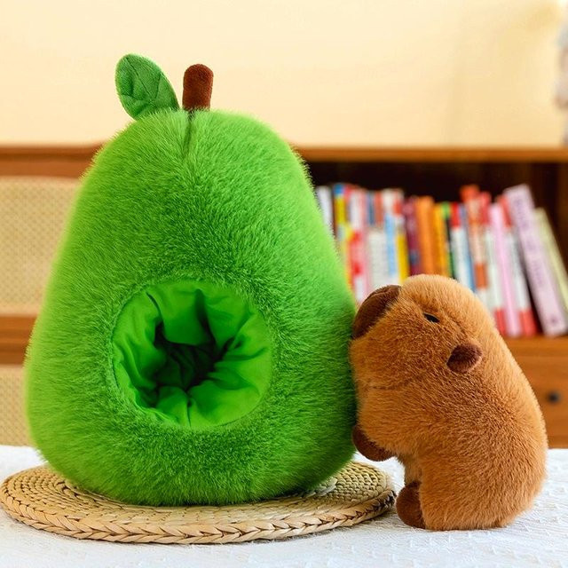 Yiran toy 2-in-1 Baby Avocado Capybara Plüschtier, Kuscheltier, ab 6 Jahren - Bild 1