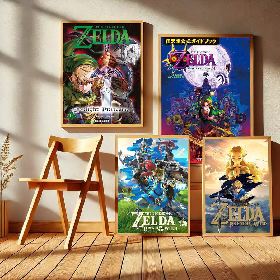 Potdemiel Zelda Video Game Wandaufkleber Whitepaper Sticker für dein Zimmer oder Café in Weiß und Multicolor - Bild 6
