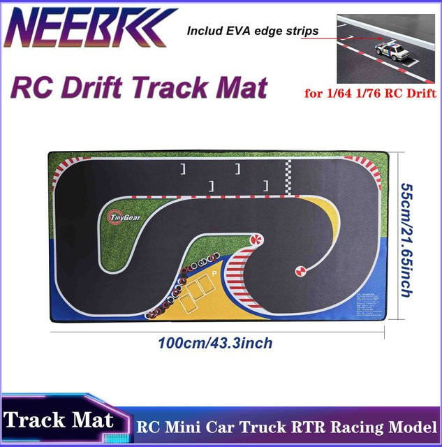 HSP-TinyGear RC Drift Track Mat, Tragbare Gummimatte - Bild 1