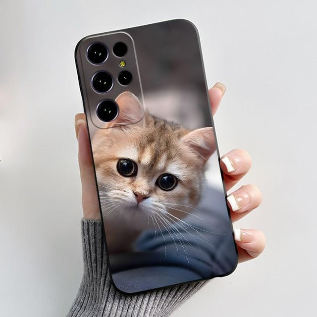 Stoßfeste Silikon Handyhülle mit niedlichem Katzen-Cartoon für Oukitel C61, C61 Pro und C61 GT in Schwarz - Bild 1