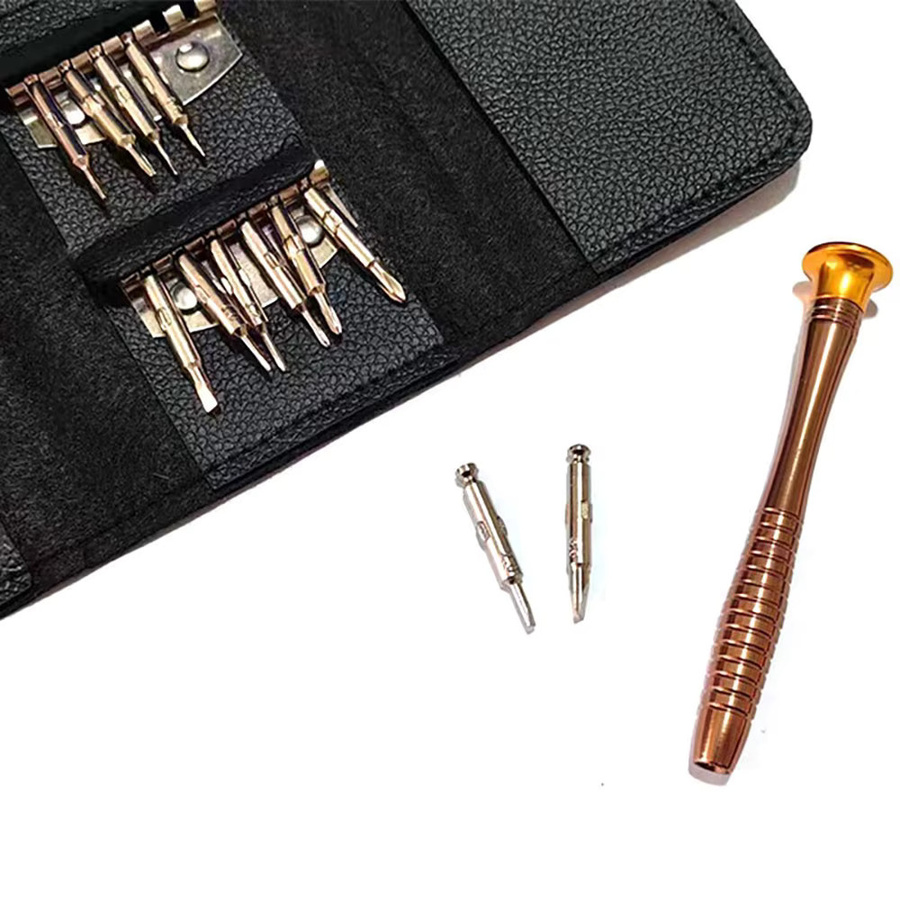 25-in-1 Mini-Präzisions-Schraubendreher Set in Schwarz für Elektronik-Reparaturen an iPhone, Kamera, Uhr, Tablet und PC - Bild 5