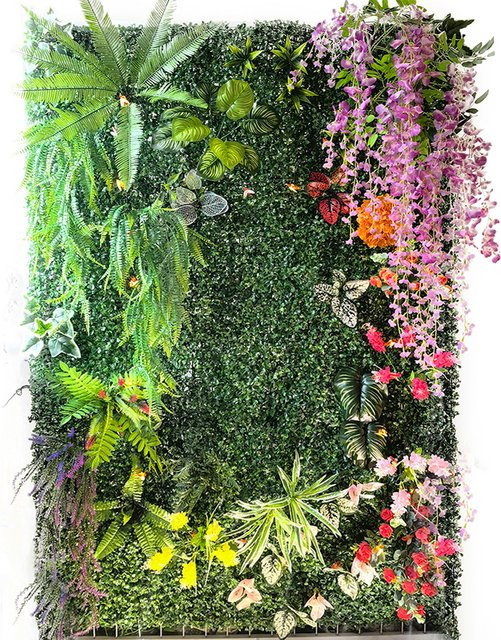 DAO YUN Künstliche 3D Pflanzen Wandpaneele Grünes Moos und Subtropisches Gras zur Wanddekoration B: 40 cm, H: 120 cm - Bild 1