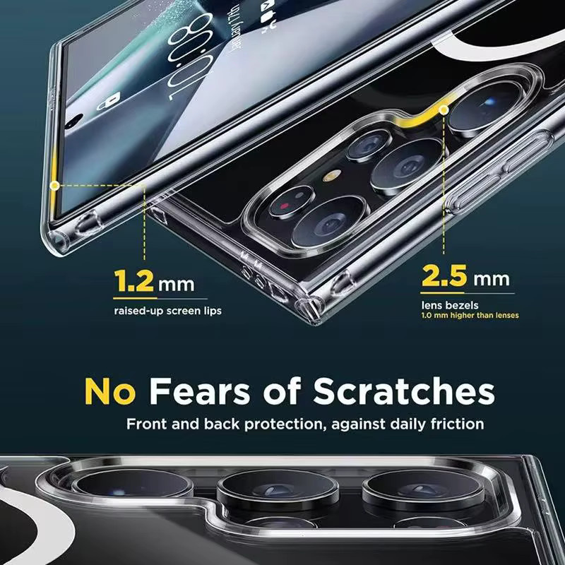 MagSafe kompatible transparente Handyhülle für Samsung Galaxy S26 Ultra und S26, stoßfeste Acryl-Schutzhülle - Bild 5