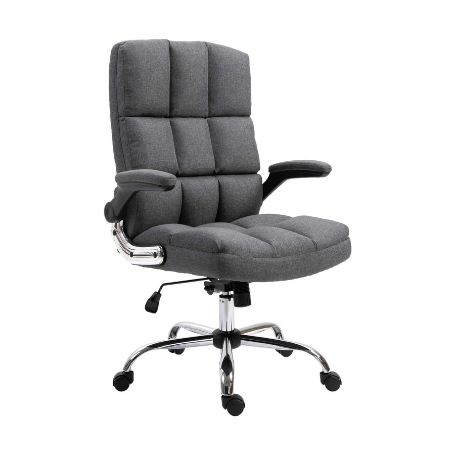 Proregal Bürostuhl Chefsessel Drehstuhl in Dunkelgrau mit Stoffbezug, höhenverstellbar, H x B x T: 120 x 73 x 72 cm - Bild 2