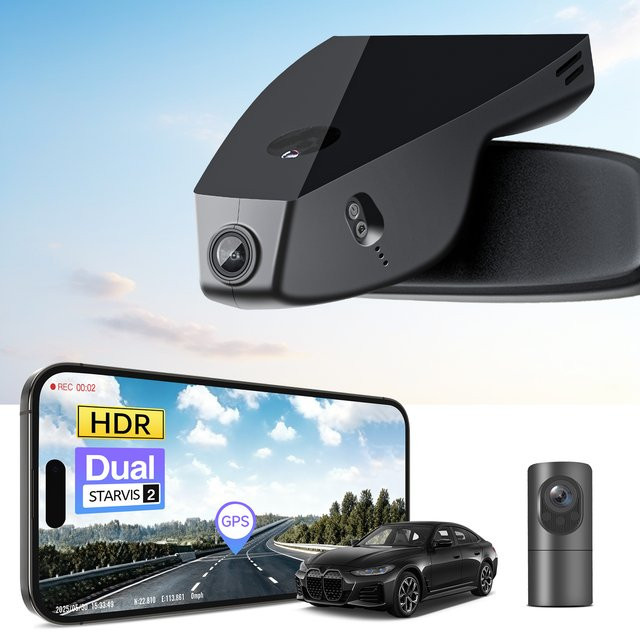 Mangoal 4K Dashcam für BMW i4 (2022-2025) mit STARVIS 2 IMX678 IMX675 Sensor, WLAN & App, Schwarz - Bild 1