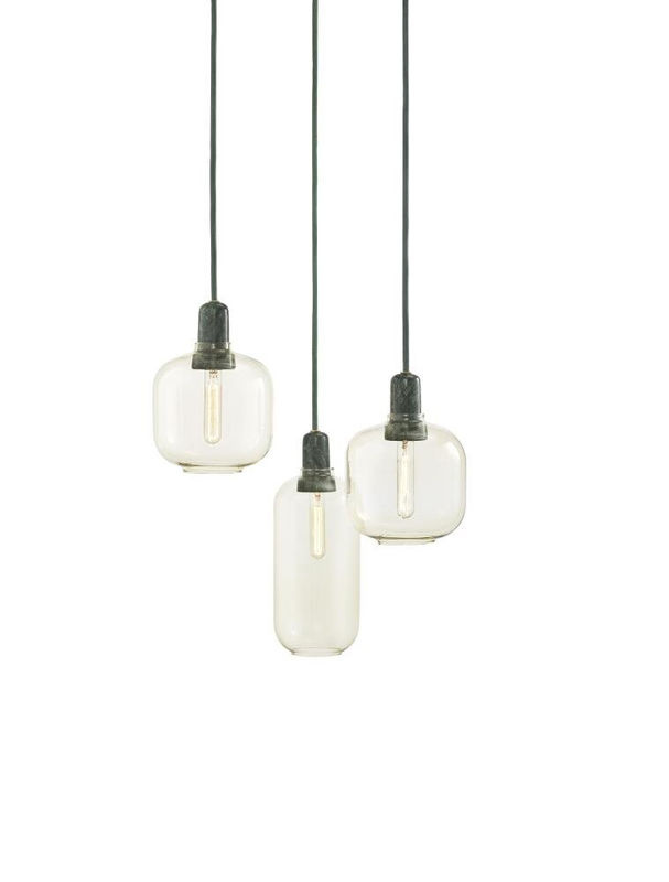 Normann Copenhagen Amp Hängeleuchte aus Glas in Schwarz und Transparent mit E14 Fassung - Bild 3
