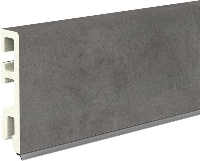 Döllken Hartschaumleiste USL60 Dekor Fliese Almeria in Grau, B/H/L: 60 mm x 14 mm x 2500 mm - Bild 1