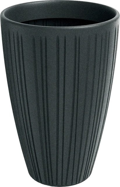 Prosperplast Blumentopf Fero Hoch mit Rippenstruktur in Blau-Grau, Höhe: 58 cm, Breite: 40 cm - Bild 1