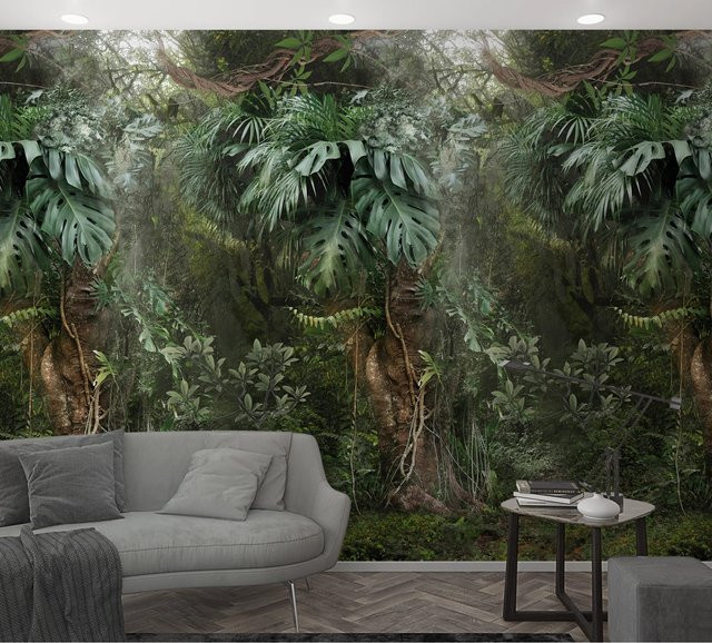 Marburg Vliestapete Smart Art Easy Urwald Floral Grün B: 159 cm, H: 270 cm - Bild 1