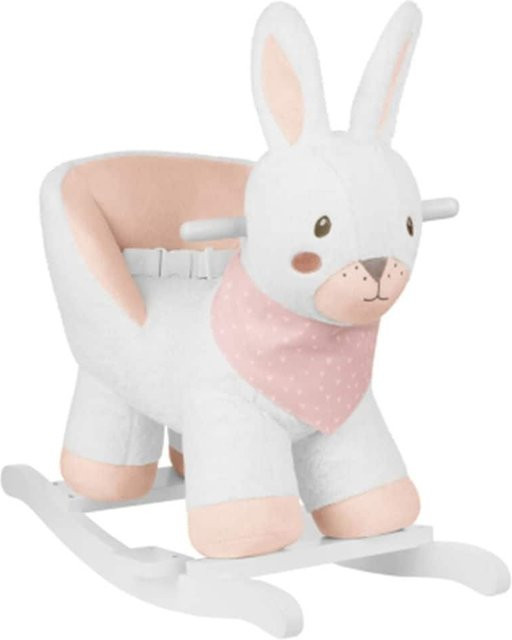 Kikka boo Schaukeltier Hase rosa mit Holz und Plüsch - Bild 1