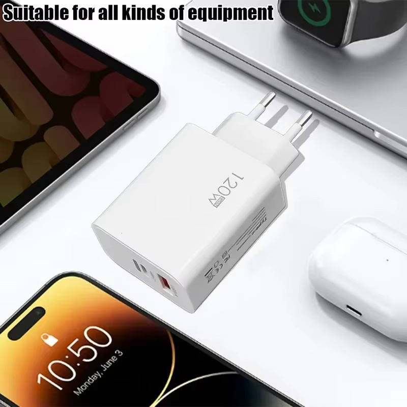 DIXSG 120W GaN-Ladegerät mit Blitzladefunktion in Weiß - Bild 3