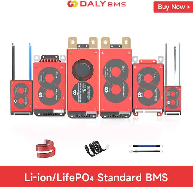 Daly BMS Batteriemanagementsystem für LiFePO4 und Li-Ion Akkus mit NTC-Temperatursensor in Rot - Bild 1