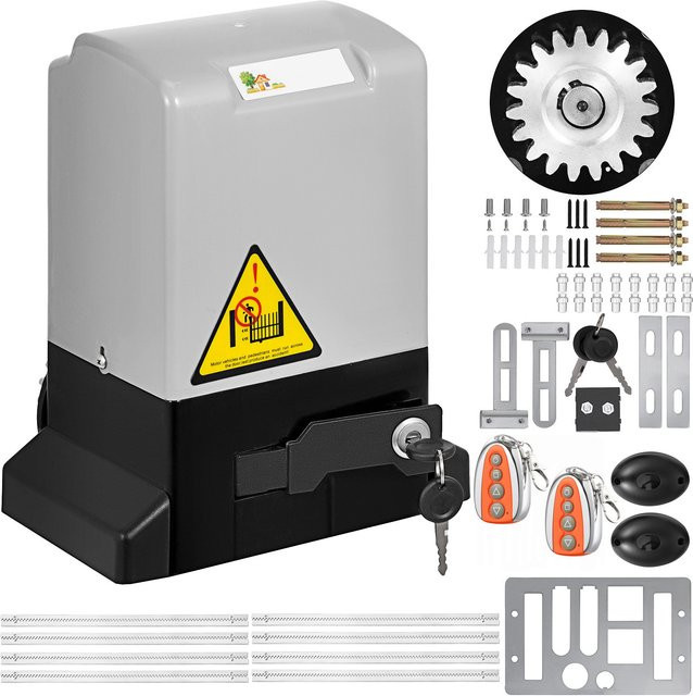 SucceBuy Automatischer Schiebetorantrieb 1300lbs Elektrischer Garagentoröffner in Grau mit 2 Schlüsseln - Bild 1