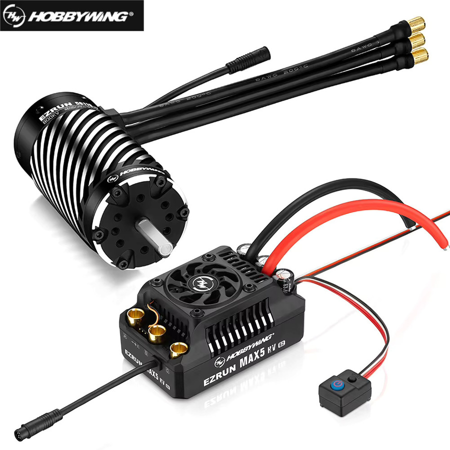 Hobbywing EZRUN Max5 HV G2 250A 6-12s Brushless Sensored ESC mit EzRun 56118SD G2 650KV 800KV 1100KV Motor für 1/5 Buggy, Zubehör - Bild 4