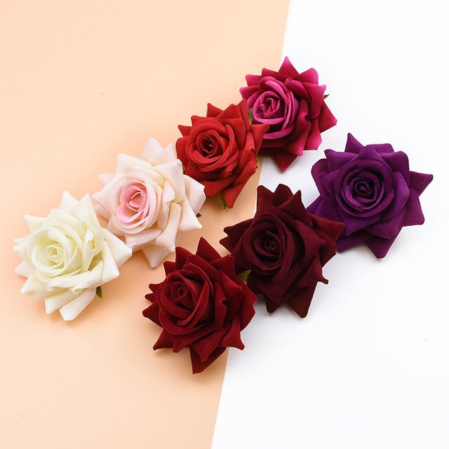 10 Stück künstliche rote Rosen aus Seide von smr für deine Hochzeitsdekoration und DIY-Geschenke - Bild 1