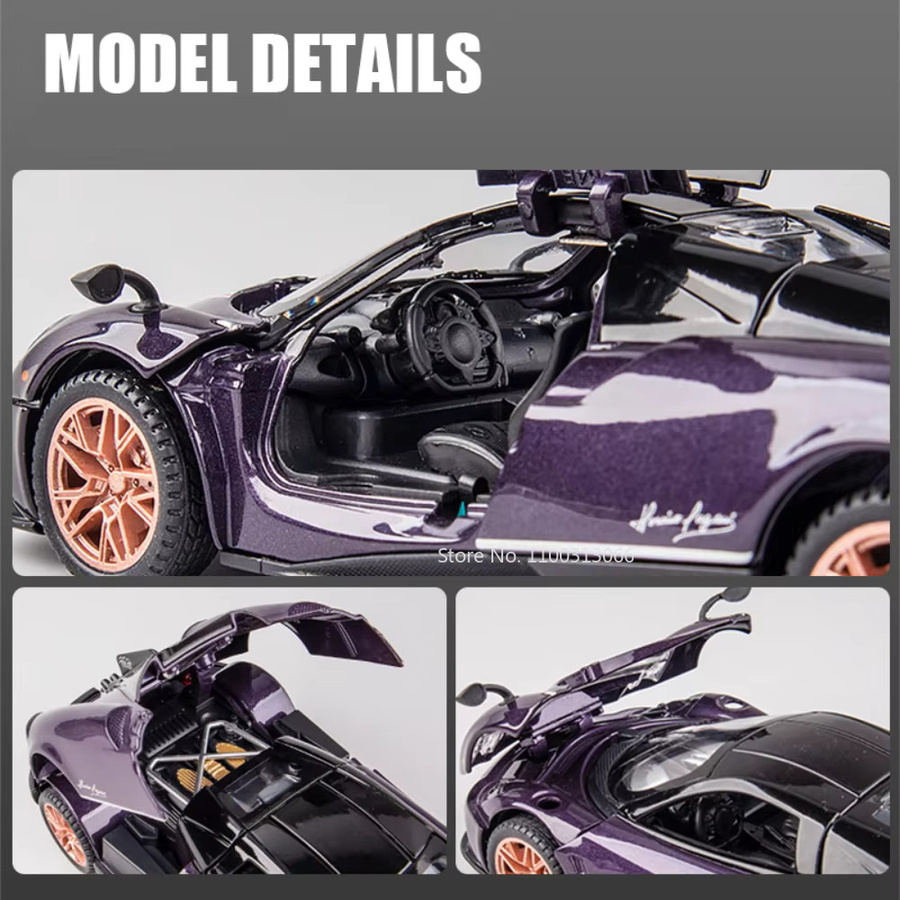 Caipo Pagani Huayra Dinastia Sport Auto Modell, 1:32, Metall, mit Sound und Licht - Bild 4