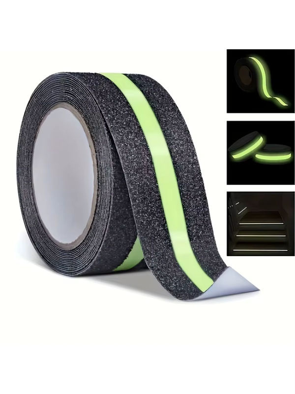 YITAPE Leuchtendes Anti-Rutsch-Klebeband, Luminöses Treppengrip-Tape, wasserdicht und hochbelastbar für Innen- und Außentreppen, Breite: 5 cm, Länge: 3 m - Bild 7
