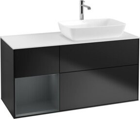 V&B Waschtischunterschrank Finion mit Wandbeleuchtung, Farbe: Weiß, Breite: 120 cm, Höhe: 50,1 cm, Tiefe: 50,1 cm - Bild 1