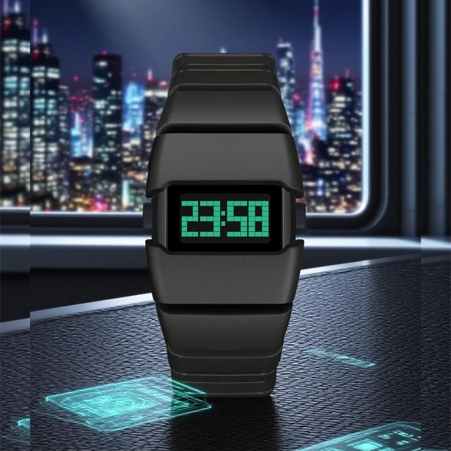 SHIYUNME Digitaluhr, Kunststoff, Schwarz, Unisex - Bild 5