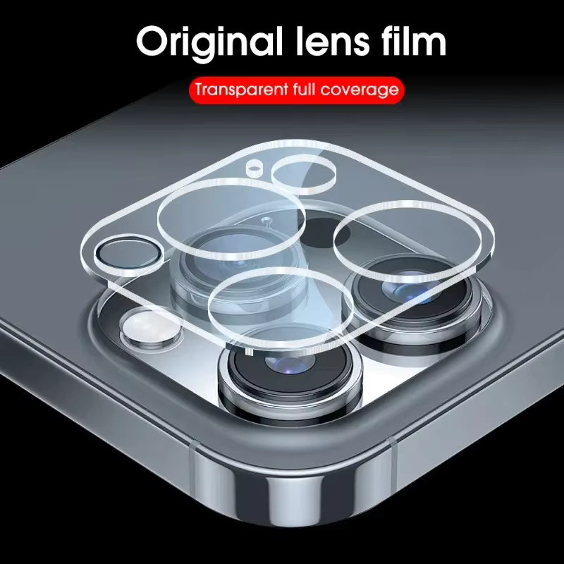 Transparenter Kameraobjektivschutz aus Glas für Apple iPhone 16 15 14 13 Pro Max Plus und 13 Mini - Bild 2