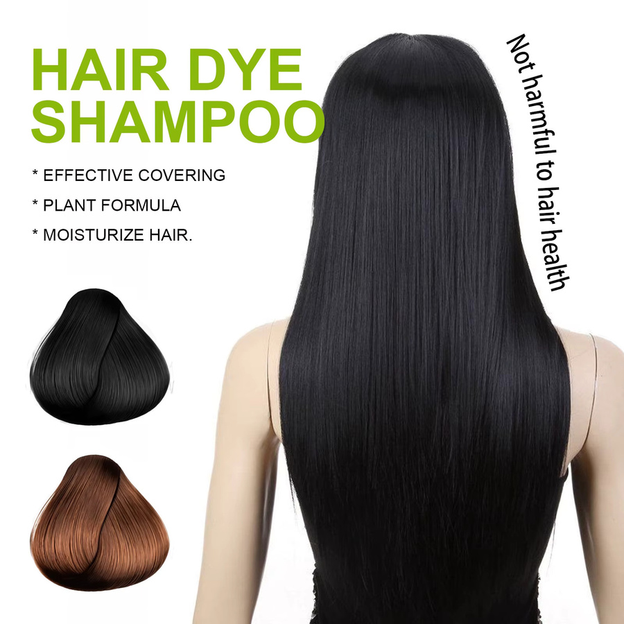 HOEGOA Haarfärbeshampoo Schwarz, 100 ml, Schaum - Bild 4