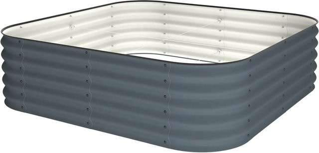 VidaAtHome.de ALVARE Gartenbeet aus Metall in Graphitgrau und Schwarz, B/T/H: 155 x 155 x 43 cm - Bild 1