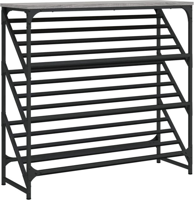 vidaXL Schuhregal Grau Sonoma B/T/H: 90 x 30 x 85 cm aus Holzwerkstoff - Bild 1