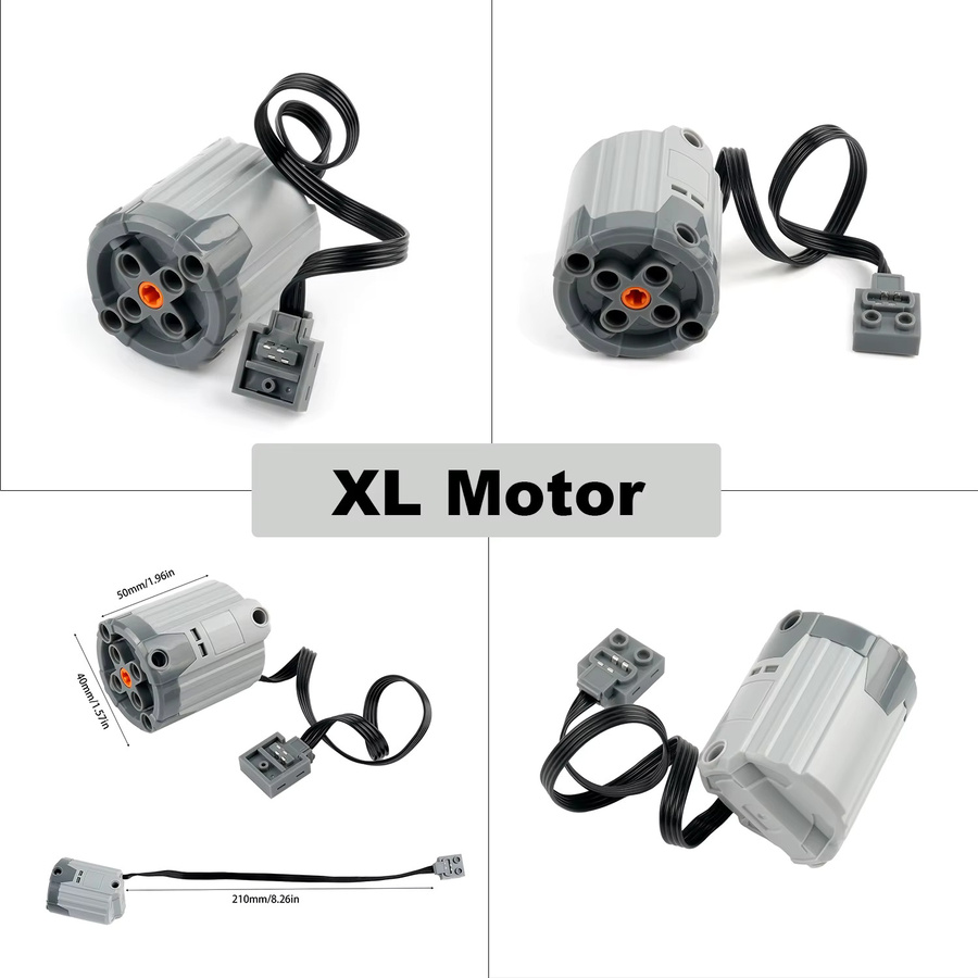 Stemedu MOC Power Functions XL Motor Kit für technisch kompatible Bausteine, Mehrfarbig - Bild 2