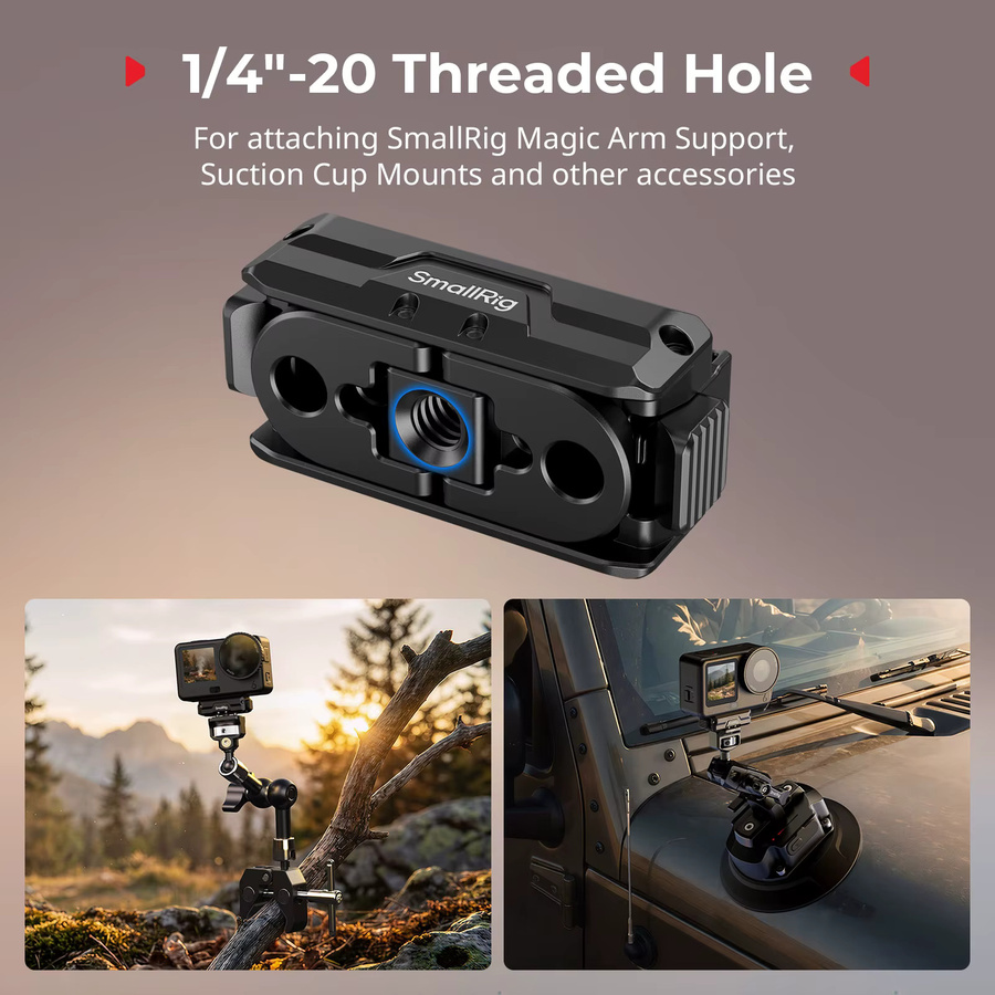 SmallRig Dual-Mount-Unterstützung mit magnetischem Schnellwechsel für DJI Osmo Action 6 und DJI Osmo Nano 5890, Schwarz - Bild 5
