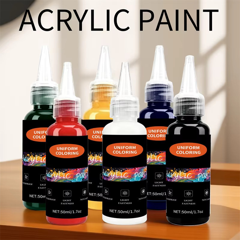 6-Farben-Airbrush-Pigment-Set mit 50 ml wasserbasierten Premium-Acryl-Pigmenten in Multicolour für Kunst und DIY-Projekte - Bild 2