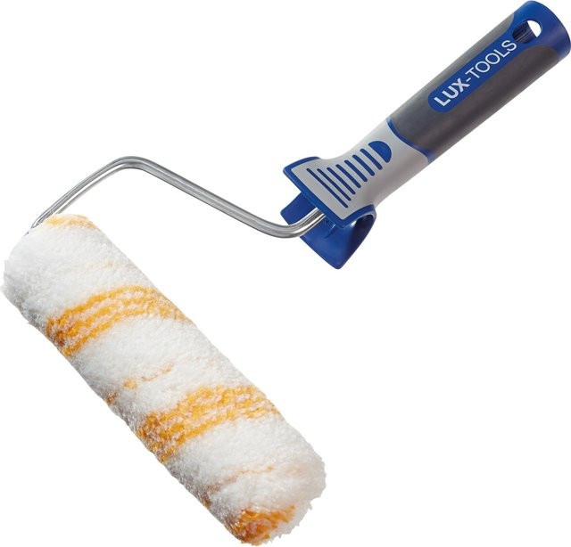 LUX-TOOLS Dispersionsroller aus Polyamid, Breite: 15 cm, Farbe: Gold-Gestreift, fusselfrei und für wasserbasierte Farben geeignet - Bild 1