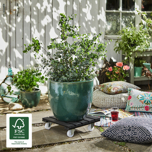 Wagner System Multiroller GreenHome Kübelroller aus WPC in Anthrazit, B/T: 38,5 x 38,5 cm - Bild 2