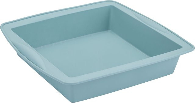 Dr. Oetker Browniebackform Vintage Oster Manufaktur aus Silikon, grün und blau, B/T/H: 26,0 x 28,0 x 5,0 cm - Bild 1