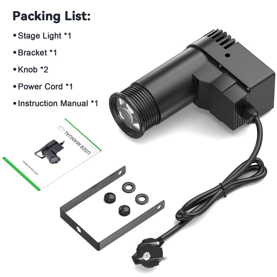 U'King 4er-Set RGBW LED Pinspot-Licht 30W mit DMX512 für DJ, Disco und Spiegelkugel, Schwarz - Bild 6