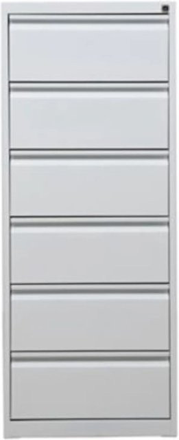 PROREGAL Karteischrank Mare mit 6 Schubladen aus Metall in Weiß, H x B x T: 132 x 53 x 62 cm - Bild 1