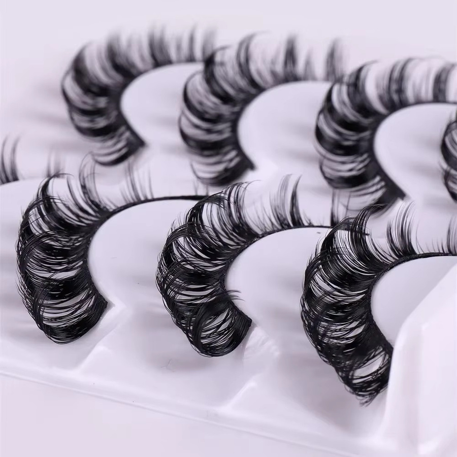 Biche Eyes Künstliche Wimpern, Russische Volumen-Streifenwimpern, 4 Paar, Unisex - Bild 3
