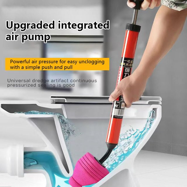 XMSJ Hochdruck-Luftkolben zur Abflussverstopfungsentfernung mit ergonomischem Griff für die Toilette - Bild 1
