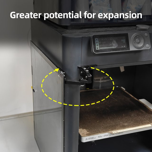 Bambu Lab CNC Metall Türscharnier Upgrade-Kit für P1S und X1 3D-Drucker in Schwarz - Bild 1