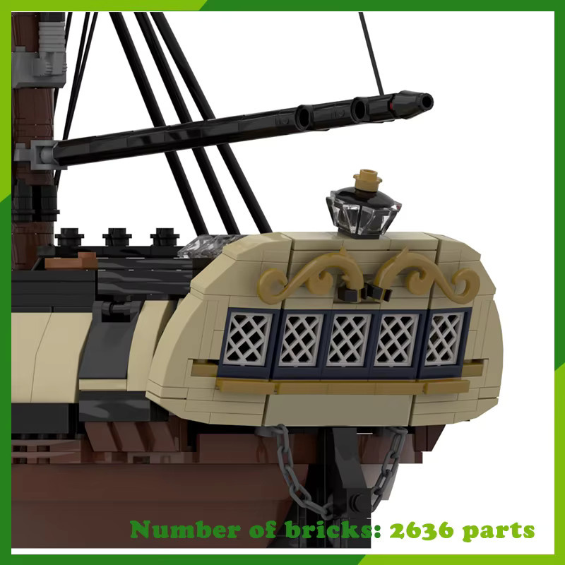 MOCBUILDING MOC Bausteine Schiff Set mit 2636 Teilen, Kreatives DIY Modell eines Kriegsschiffs in Multicolour - Bild 5